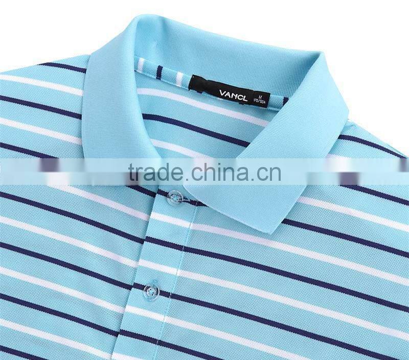 High fashion More color stripe men's polo shirt from China