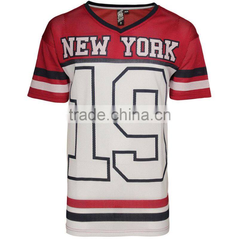long style Mens Baseball T-Shirt American Football Varsity Mesh Summer Top Jersey with sublimation printing