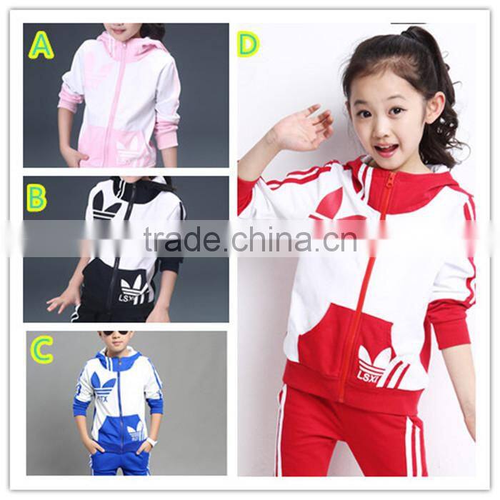 AS-605G Girls Clothing Sets for Kids Sports Tracksuits Infant Active Tops+Pants Suit Teenager Clothes Set Children Costumes