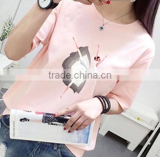 2017 soft simple fashion wholesale cotton t shirt