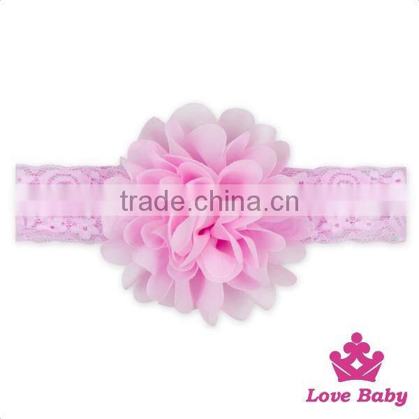 FDK265 Lovebaby Best Selling Plastic Flowers Lace Bandage Fancy Girls Accessories Headbands