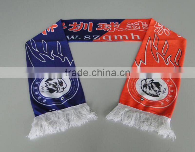 satin custom football scarf