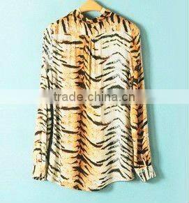 trendy ladies long sleeve chiffon blouse designs 2013