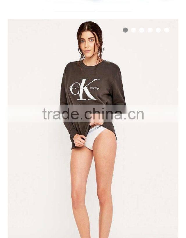 Black Long Sleeve Wholesale Cheap Price Crewneck Women Sweatshirt