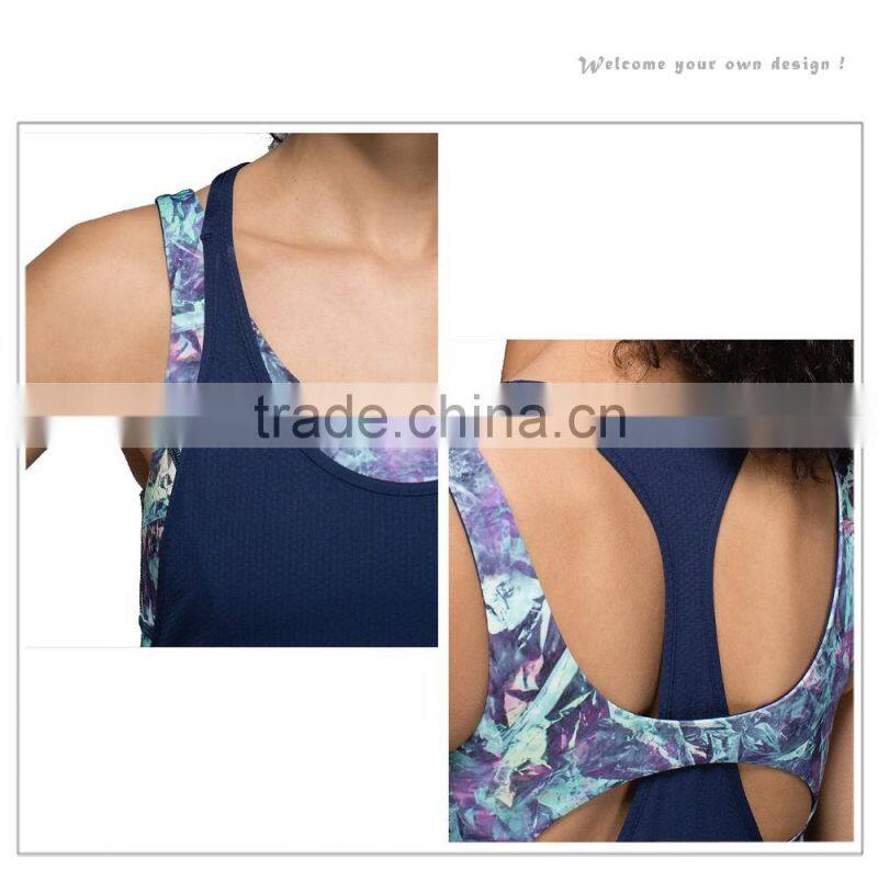 ladies tops latest design Custom fitness sports gym yoga tank top