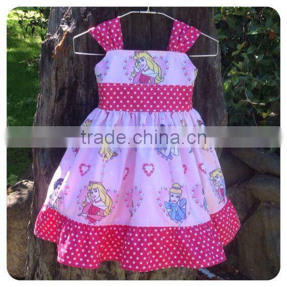 Factory price direct selling girl summer printing revolving skirt fashion girl dresses