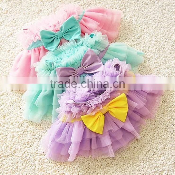 2016 Cute ballet skirt one-piece kid's swimsuit/children swimsuit