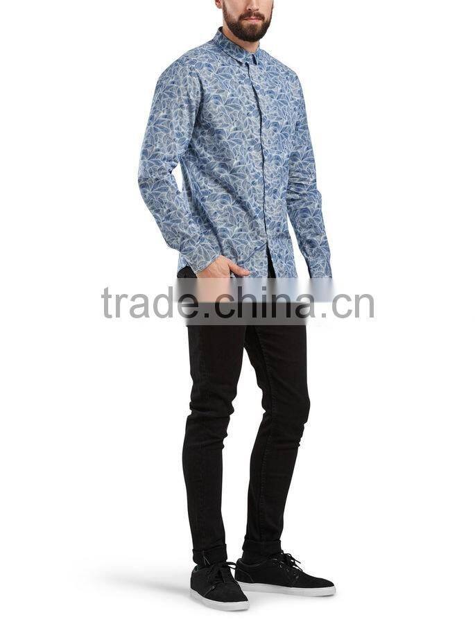 Men's casual autumn wear long sleeve thick shirt