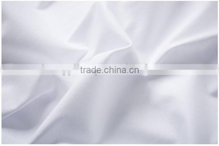 Womens V-neck silk cotton custom white t shirt top quality