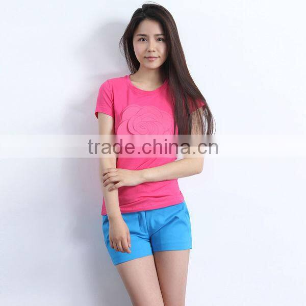 Chinese Women Model T Shirts Women Embroidered T Shirts Women Simple But Fashion T Shirts
