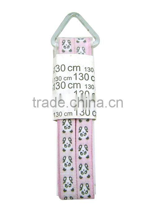 Cute flat animal printed denim shoe laces