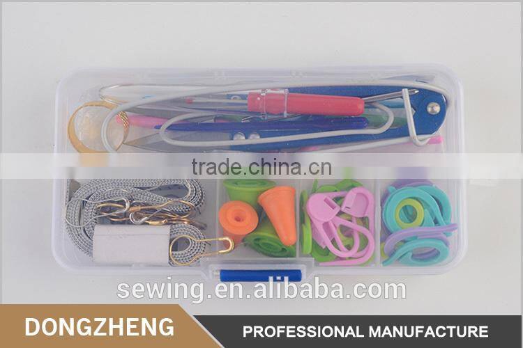 Hot selling mini size good price full circular knitting needle set with plastic box