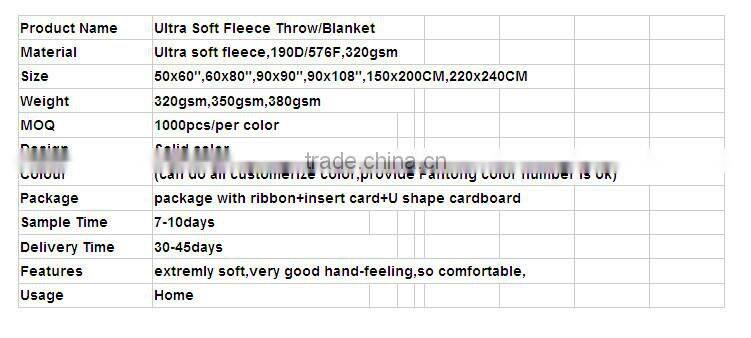 china supplier promotional coral fleece blanket