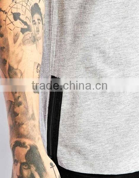 Wholesale Side Zipper Soft Fabric T-Shirt