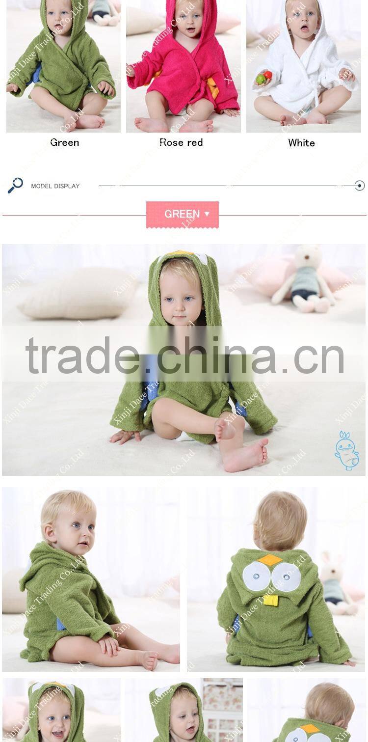 cute animal baby hooded towel bathrobe