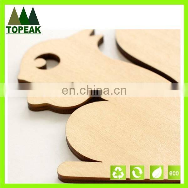 Shopping websites hot selling Customized cute cartoon animal design wooden coasters