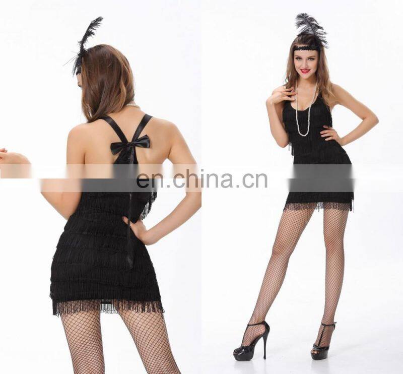 Women sexy black tight dresses costumes