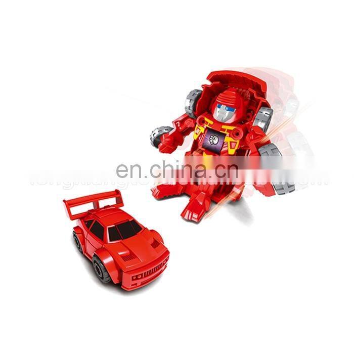 Manufacturer 2016 plastic car deformable diy robot kid with customized app game