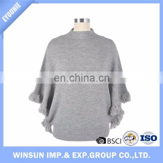Winsun 2016 Girls Fashionable Oversized V-Neck Pullover