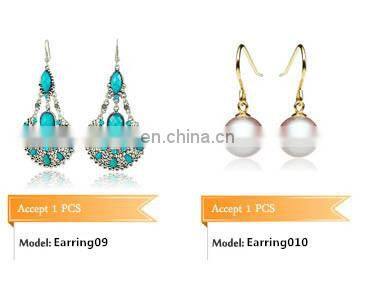 Custom high quality gold pleated simple design j shaped earrings For sale