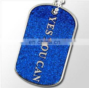 custom logo printed gold metal blank dog tag