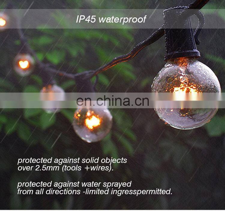 Brimax G40 Outdoor Garden String Lights 50ft Garden Patio Led String Light Outdoor