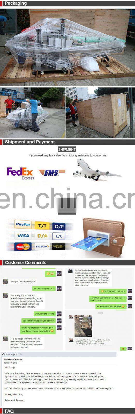 Shampoo Flat Bottles Double Side Automatic Labeling Machine