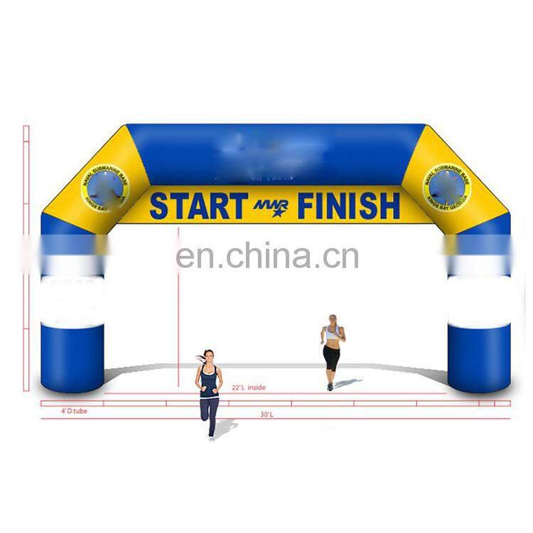 Custom Advertising Welcome Marathon Inflatable Rainbow Finish Line Arch Led Light Price Cheap Inflatable Race Arch For Sale