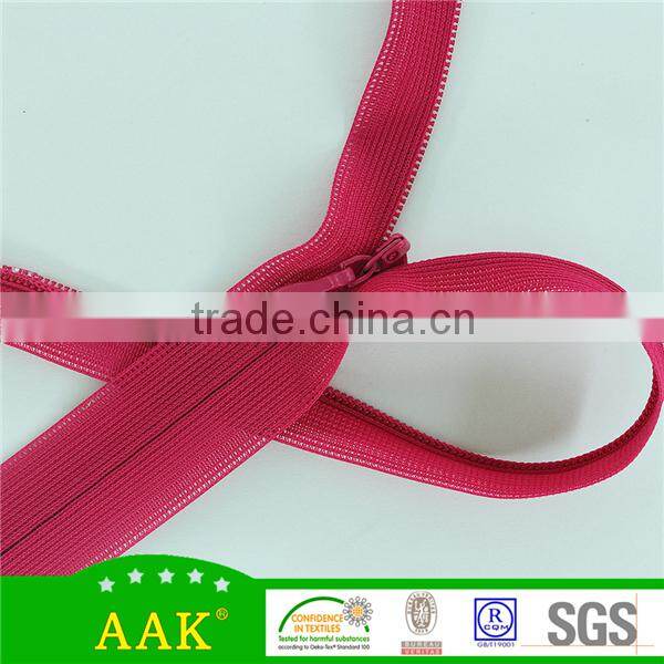 colorful tape nylon hidden zipper