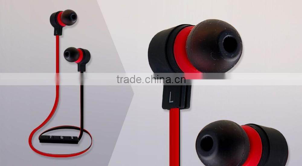 High quality v4.1 noise cancelling sport bluetooth earpiece/wireless earphone for mp3, tablet ,smartphone