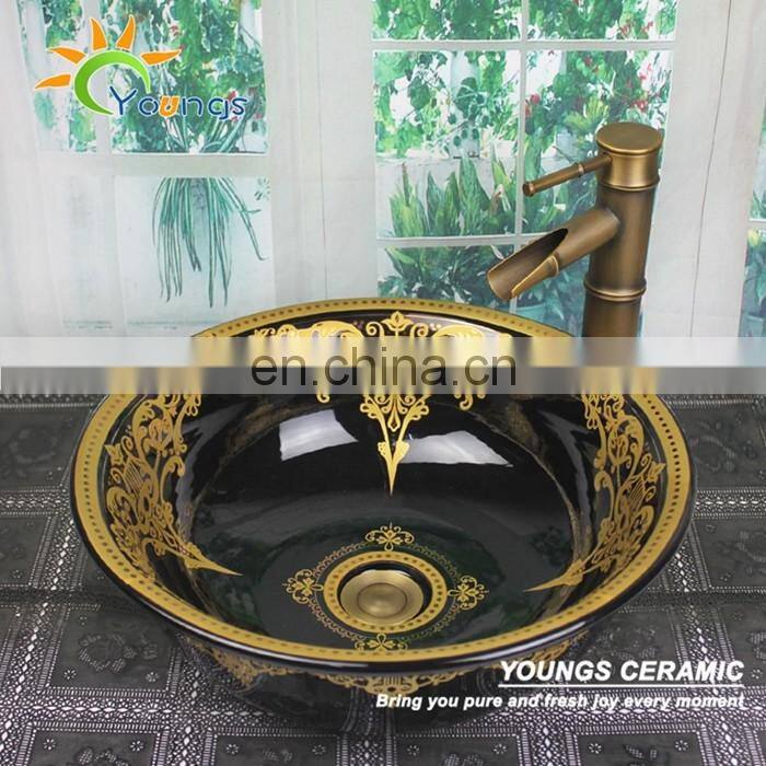 Moroccan european porcelain bathroom sinks with countertop