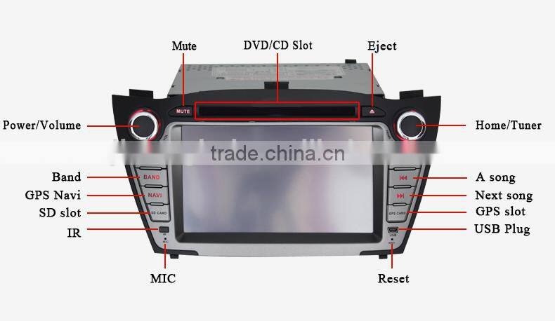 Car DVD GPS for Hyundai IX35 2010-2013 CANBUS Radio DVD BT TV RDS SWC iPod WIFI 3G USB/SD MP3/MP4 Touch Screen Phonebook AUX IN