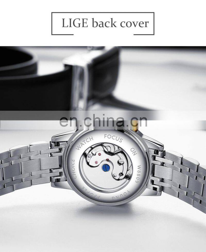 Lige 9968 Reloj Mescanico Automatic Mechanical Watch Waterproof Luxury Tourbillon Men Wristwatches