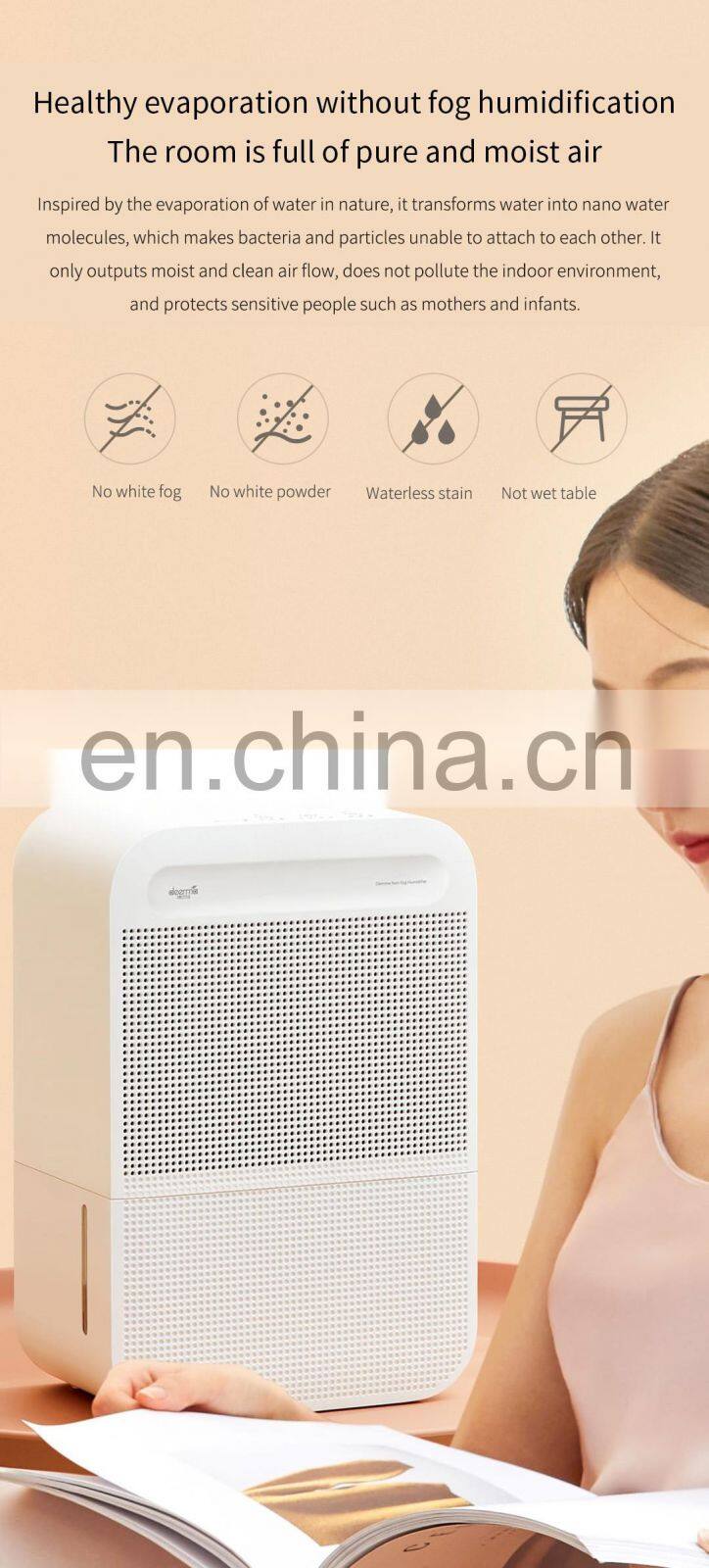New Mijia Deerma Fog free air humidifier 510ml/h intelligent household mute bedroom water air conditioner pregnant women and inf