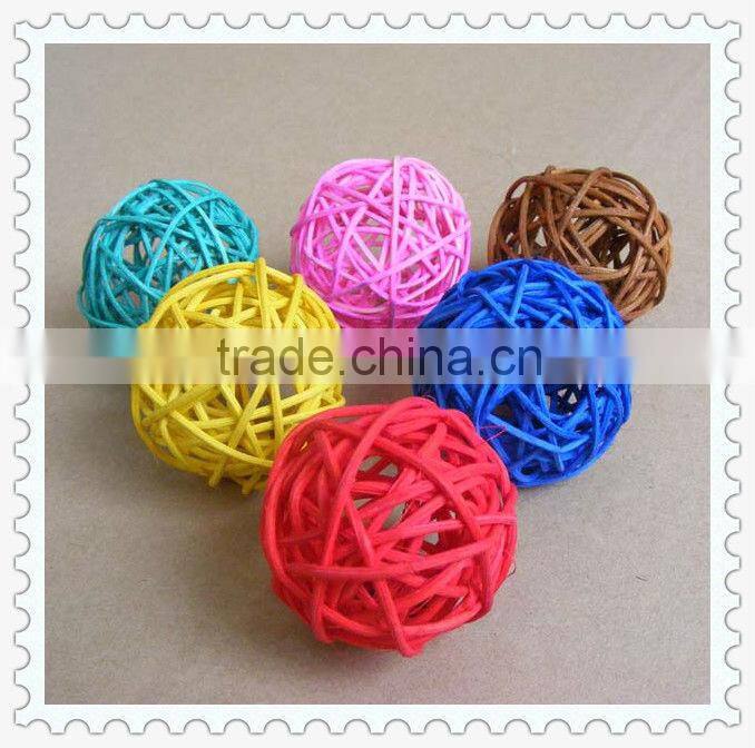 colorful natural rattan ball decorative light