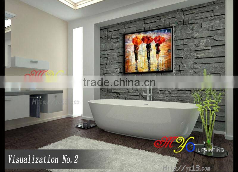 100%handmade beautiful knife oil painting