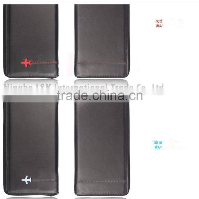 Custom passport organizer/ leather travel wallet