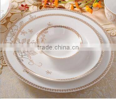 56 pcs hotel and restaurant porcelain buffet dinnerware set