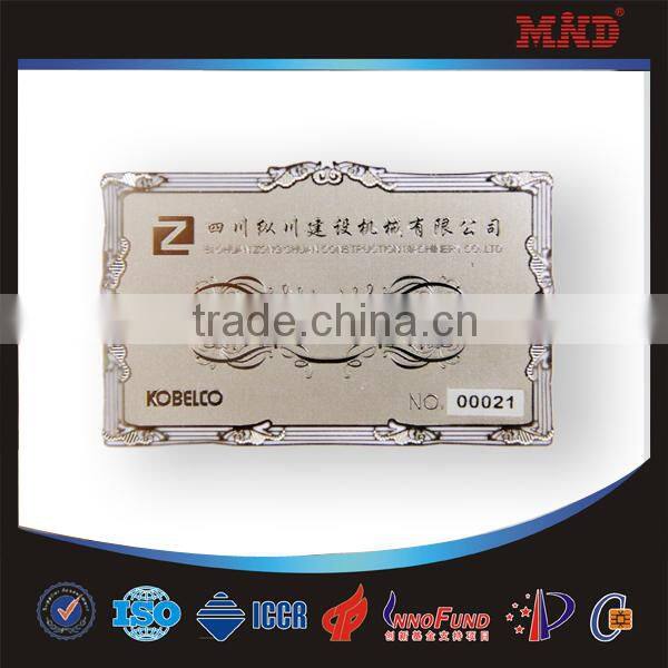 MDC033 stainless steel golden business card metal business card factory price