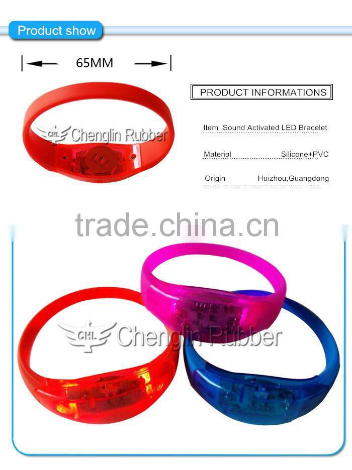 2015 cool led vibration sense wristband