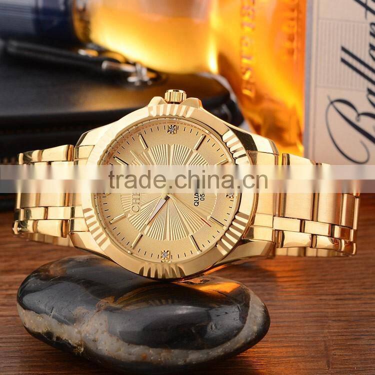 2016 best popular Full Gold plate Luxury Chenxi brand Watches