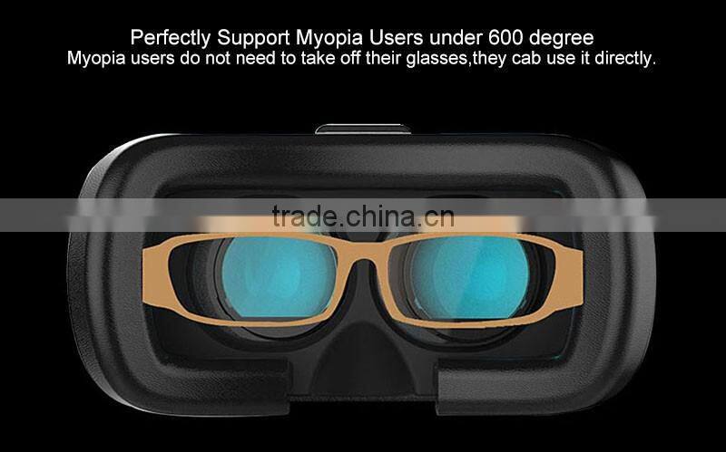 High Quality VR Box 3D Glasses Virtual Reality VR Box 2.0, ABS Plastic VR Box for Apple IOS, Android 4.0