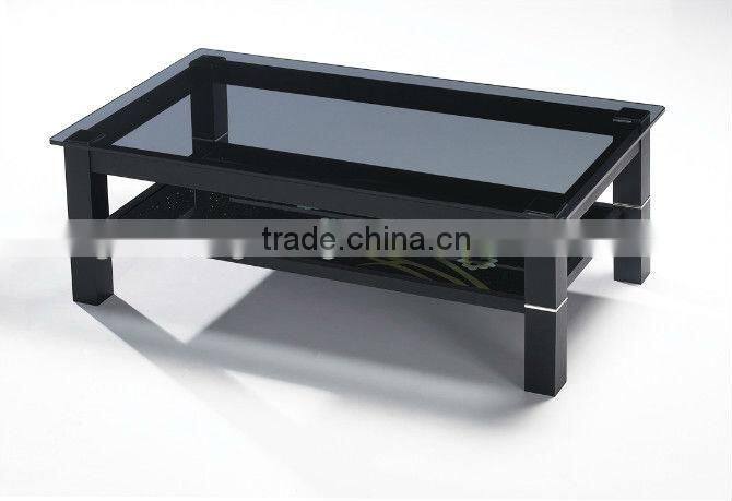 cheap modern cheap tempered glass&metal coffee end table TA-005