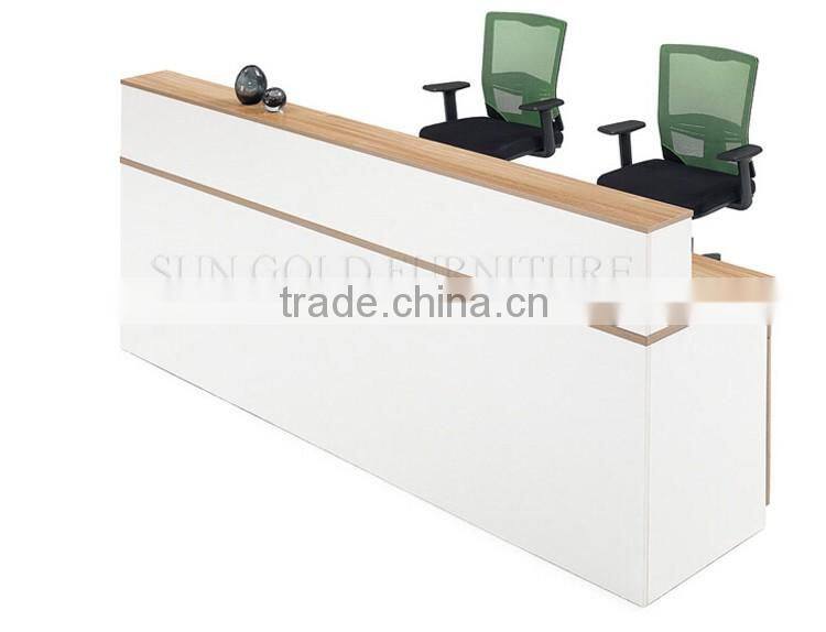 Black front reception table restaurant reception desk furniture (SZ-RTB024)