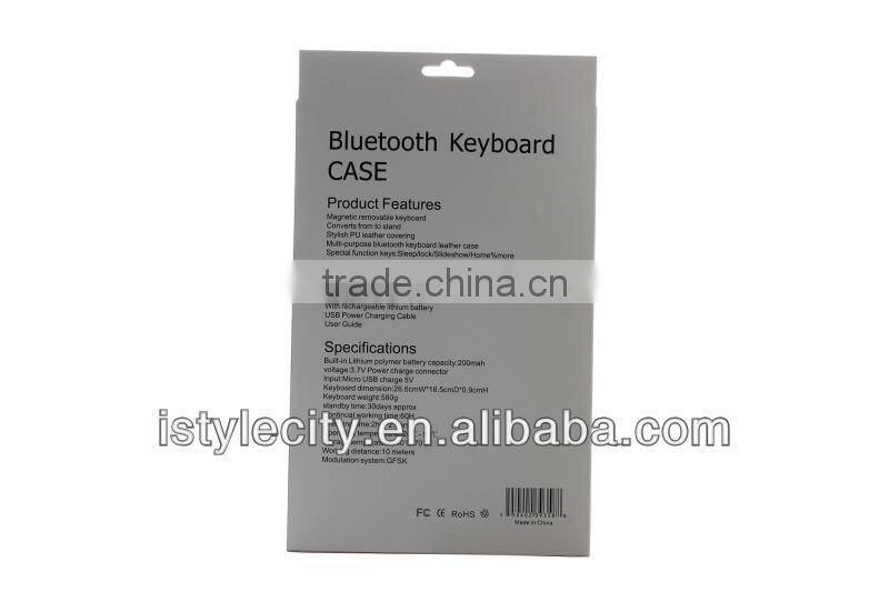 Black For ipad / sumsungPu leather bluetooth keyboard