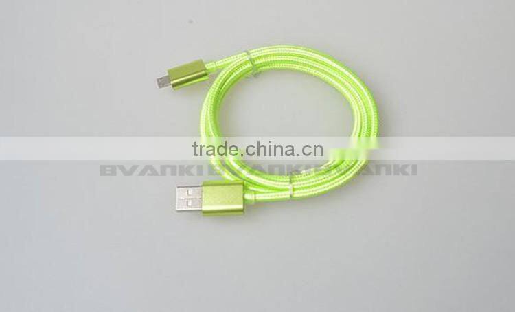 Top Selling Products 2015 Wholesale Nylon Braided USB Charger Cable for Android Mobile Nylon Braided Micro USB Data Cable