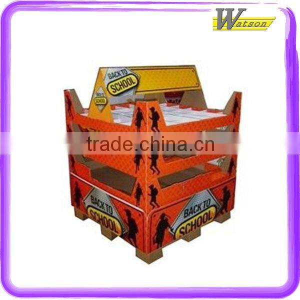 club stores large retail customized corrugated cardboard pallet display