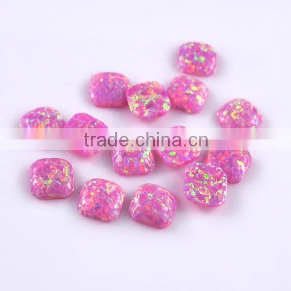 Synthetic square shape loose opal gemstone