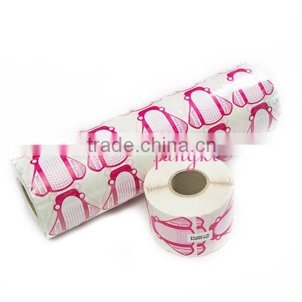 500pcs pink drag fly paper nail forms for gel builder