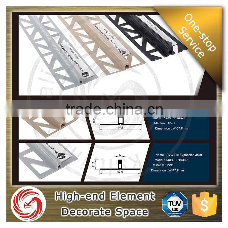 Floor accessories black effect PVC ceramic tile expansion joint